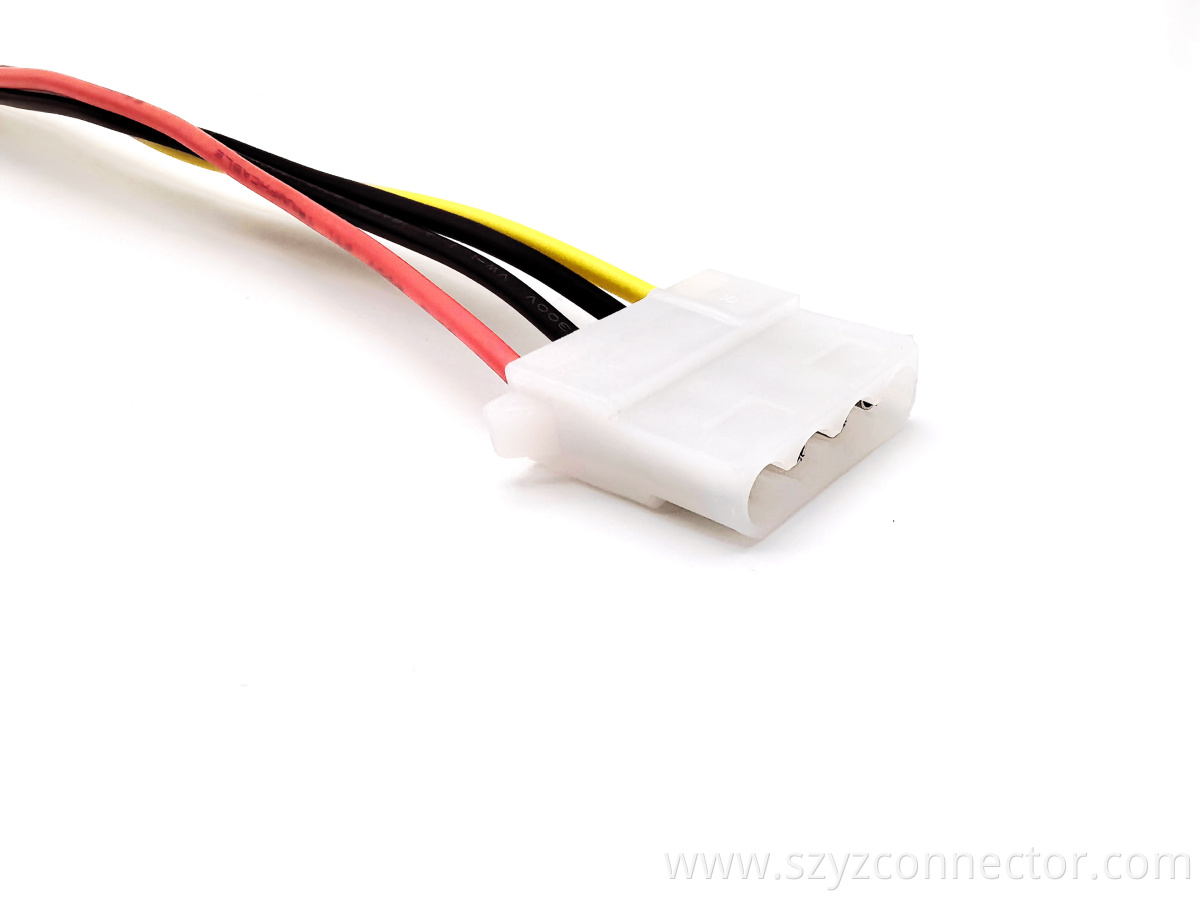 Cable/Wire Harness:2H/Large 4P + ATA Black,Wire Length 100mm Cable/Wire Harness:2H/Large 4P + ATA Black,Wire Length 100mm